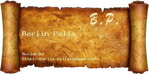 Berlin Polla névjegykártya